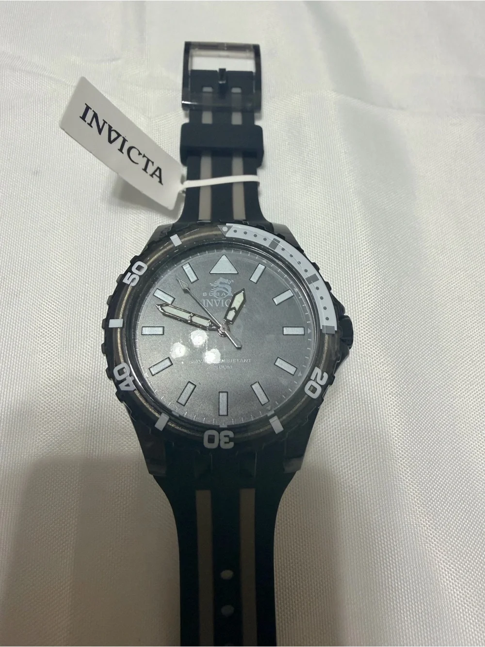 Invicta Subaqua Chromamode Black and White Silicone Sport Watch 44mm